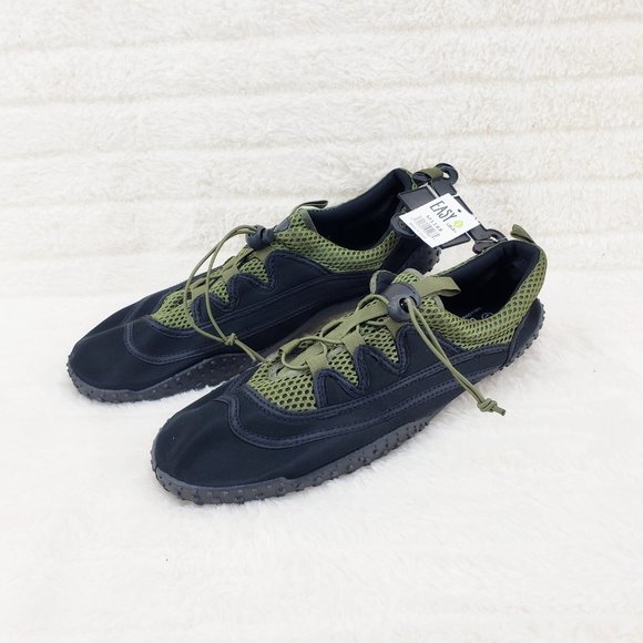 Men size 13 Aqua Water Shoes Army Green/ Black Quick Dry - Picture 5 of 8